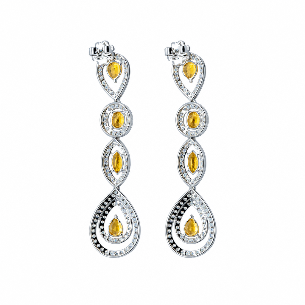 ต่างหูเพชรห้อย (Dangling Diamond Earring)