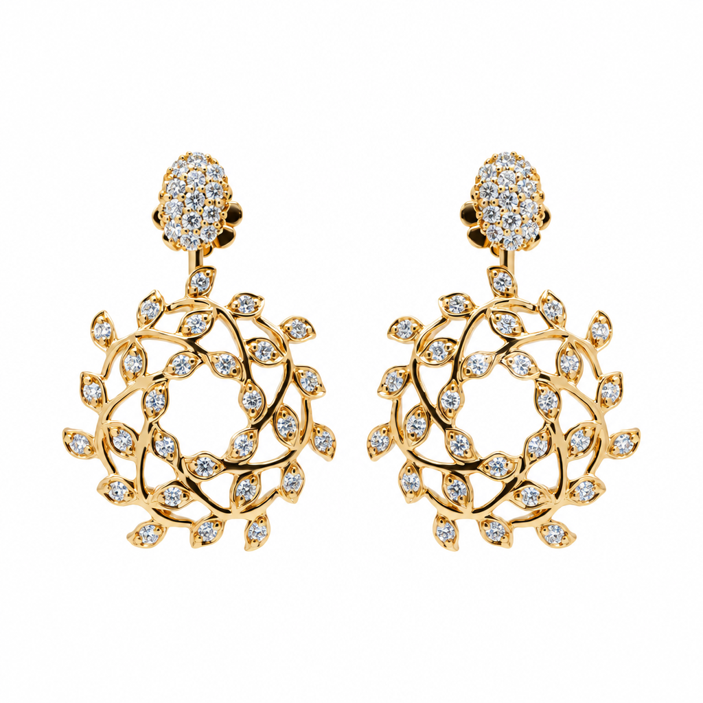 Orecchino pendente con diamanti (Dangling Diamond Earring)