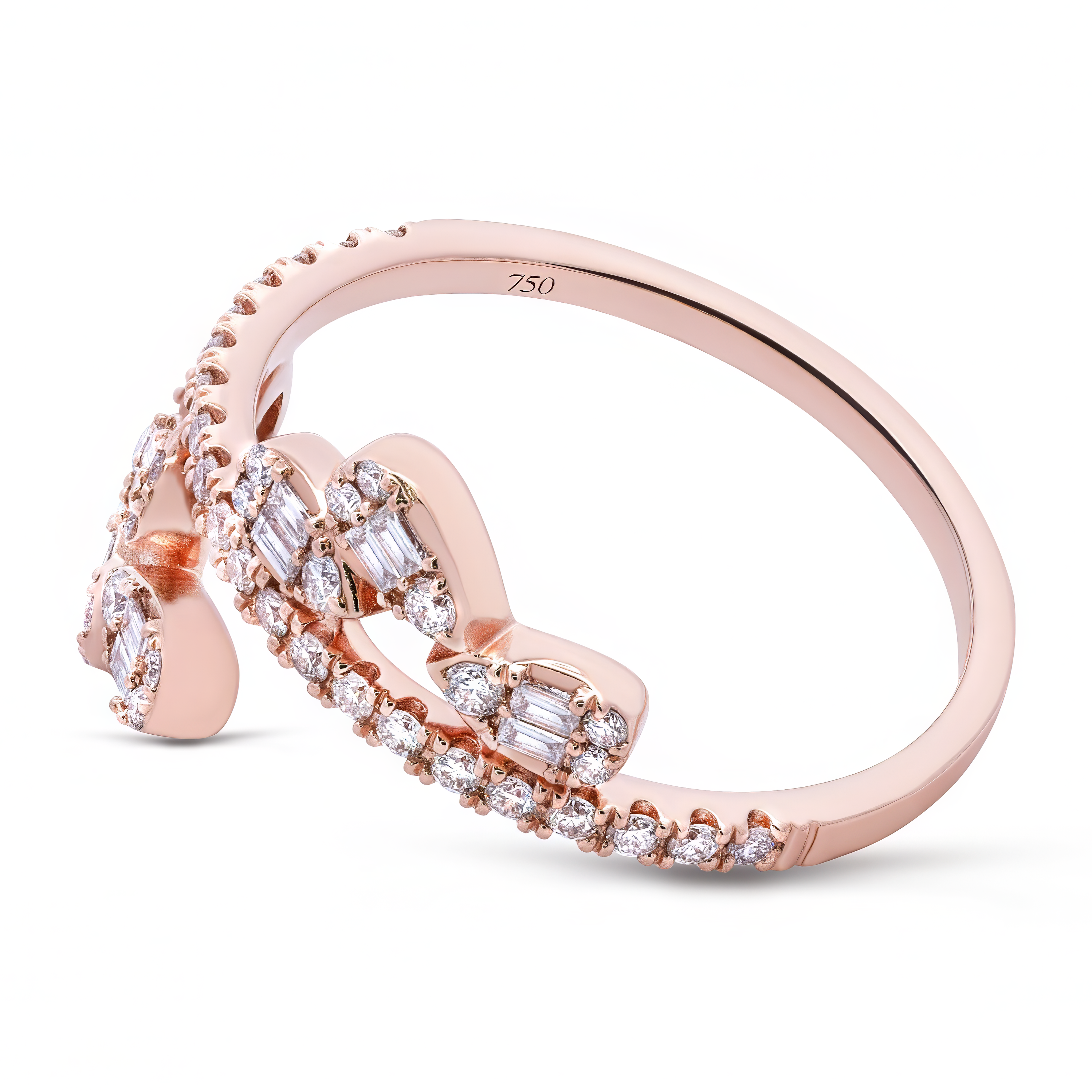 Bypass Diamond Ring - Palaces Jewellery