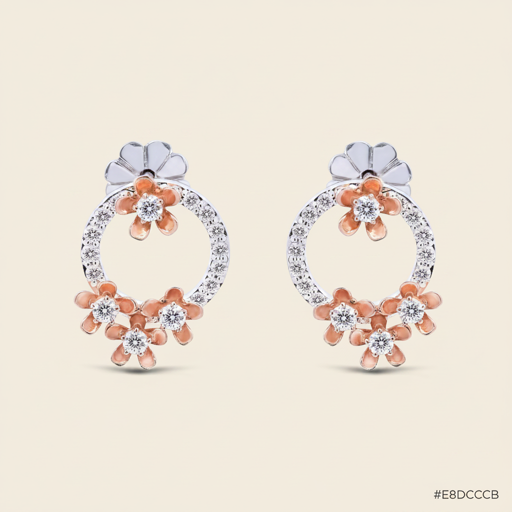 Blossom Halo Earrings - Palaces Jewellery
