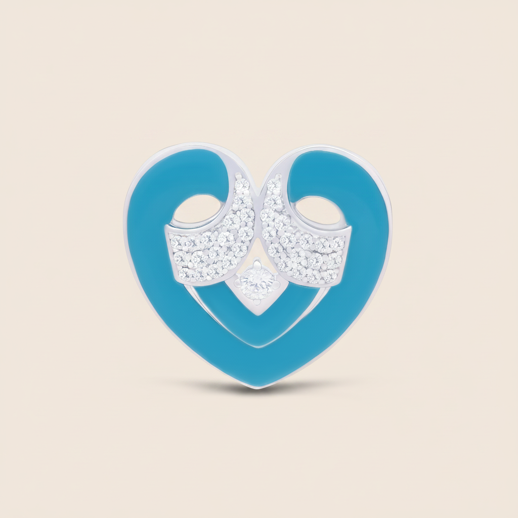Enamel Heart Pendant - Palaces Jewellery