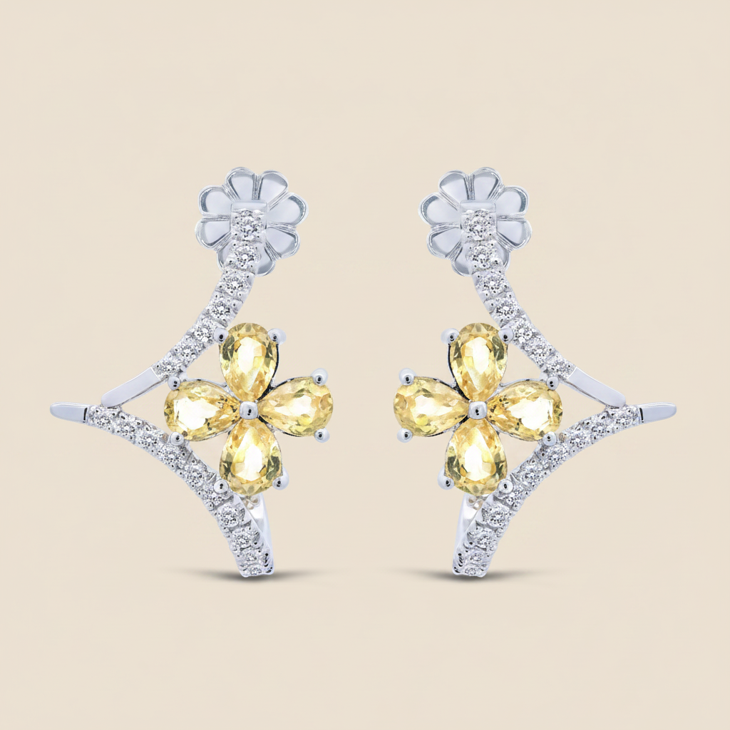 Golden Blossom Earring - Palaces Jewellery