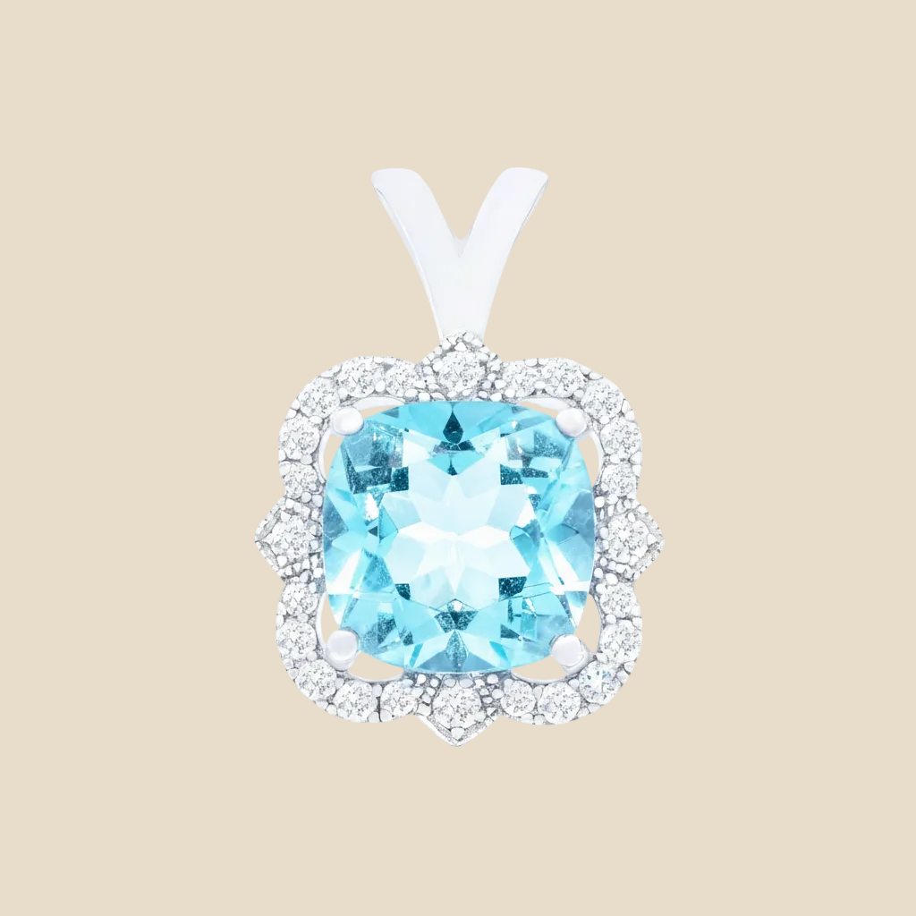 Diamond Cushion Pendant - Palaces Jewellery