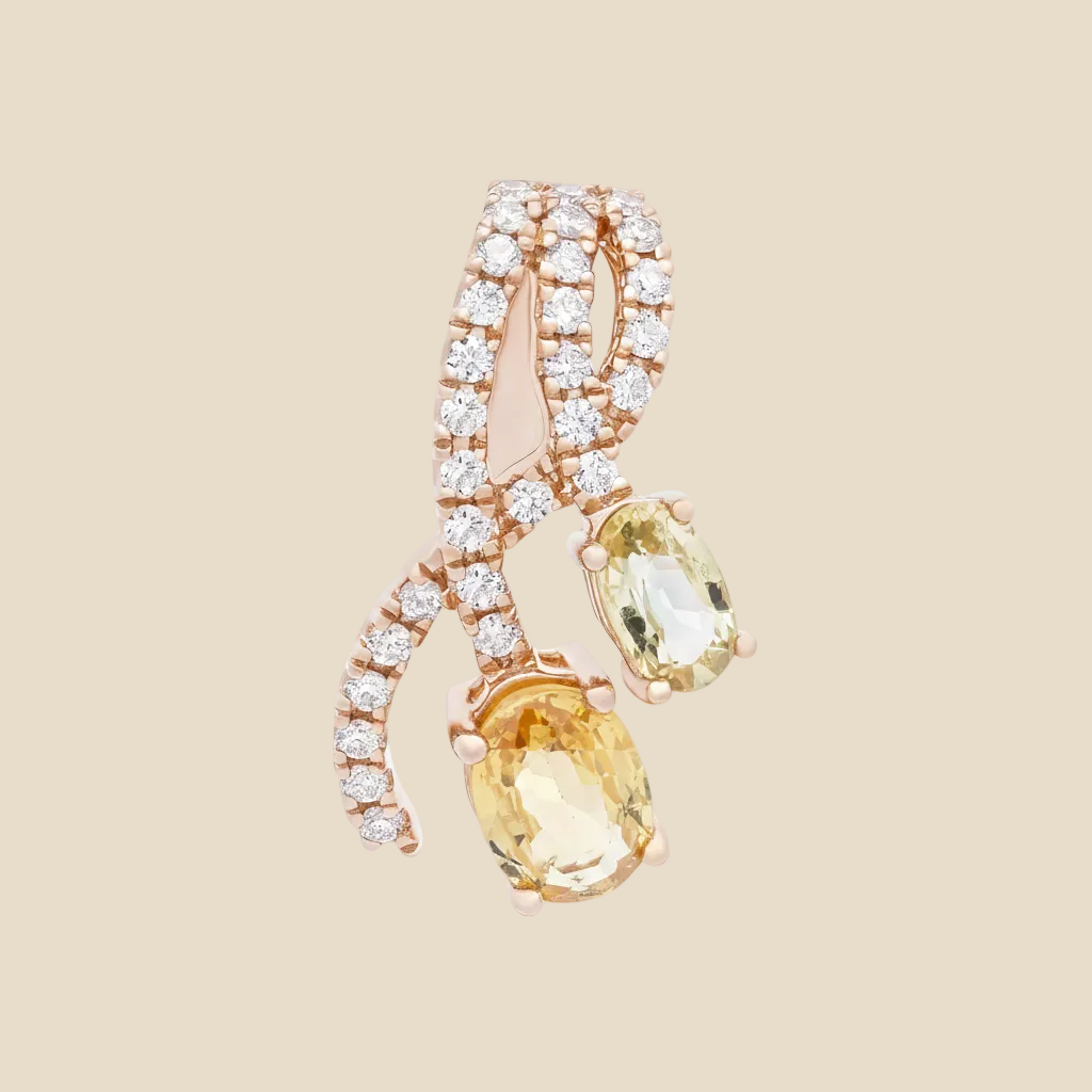 Diamond Ribbon Pendant - Palaces Jewellery