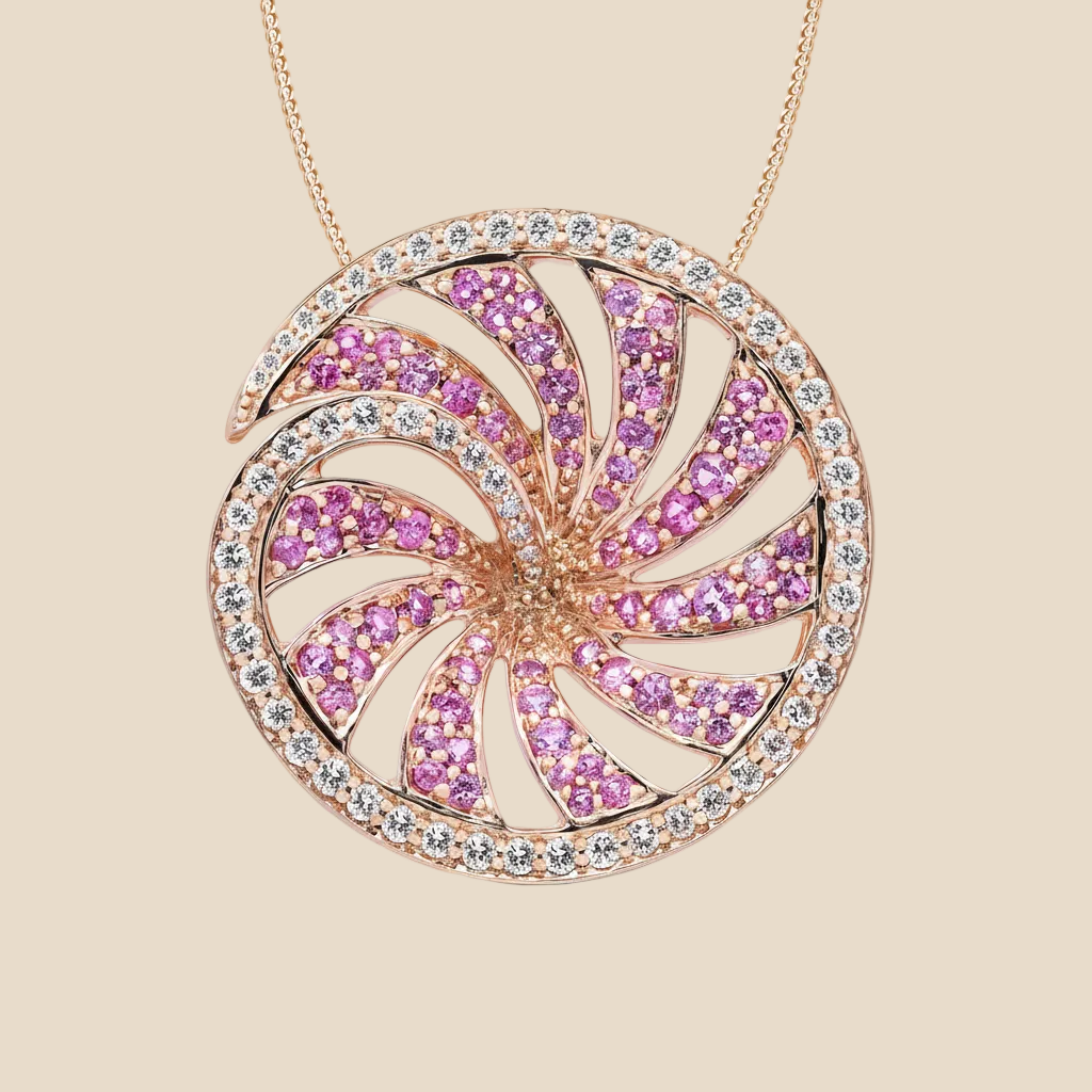 Rose Whirl Pendant - Palaces Jewellery