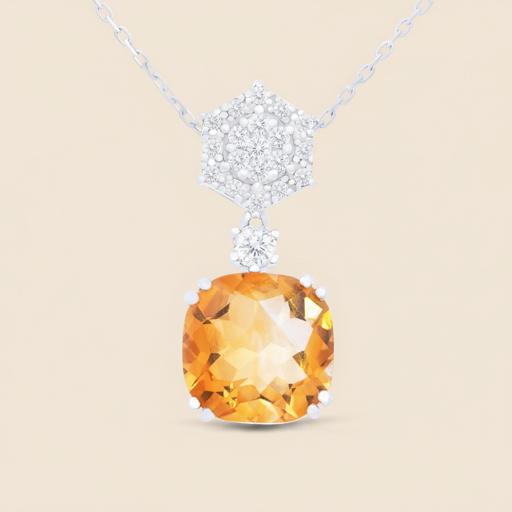 Hexagon Pendant Necklace - Palaces Jewellery