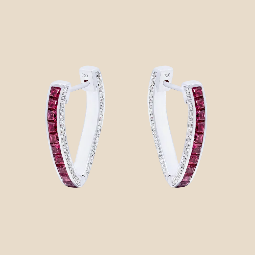 Crimson Elegance Earring - Palaces Jewellery