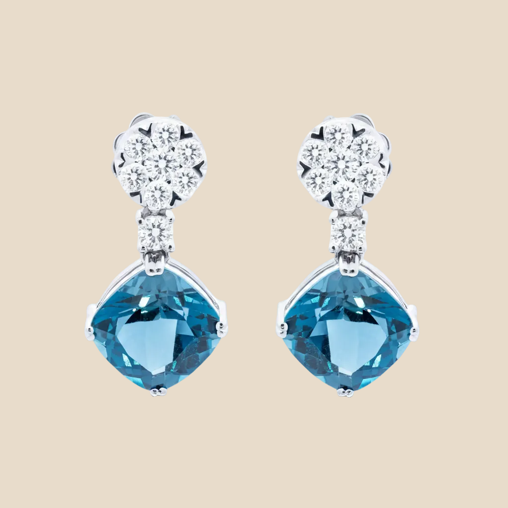 Azure Blossom Earring - Palaces Jewellery