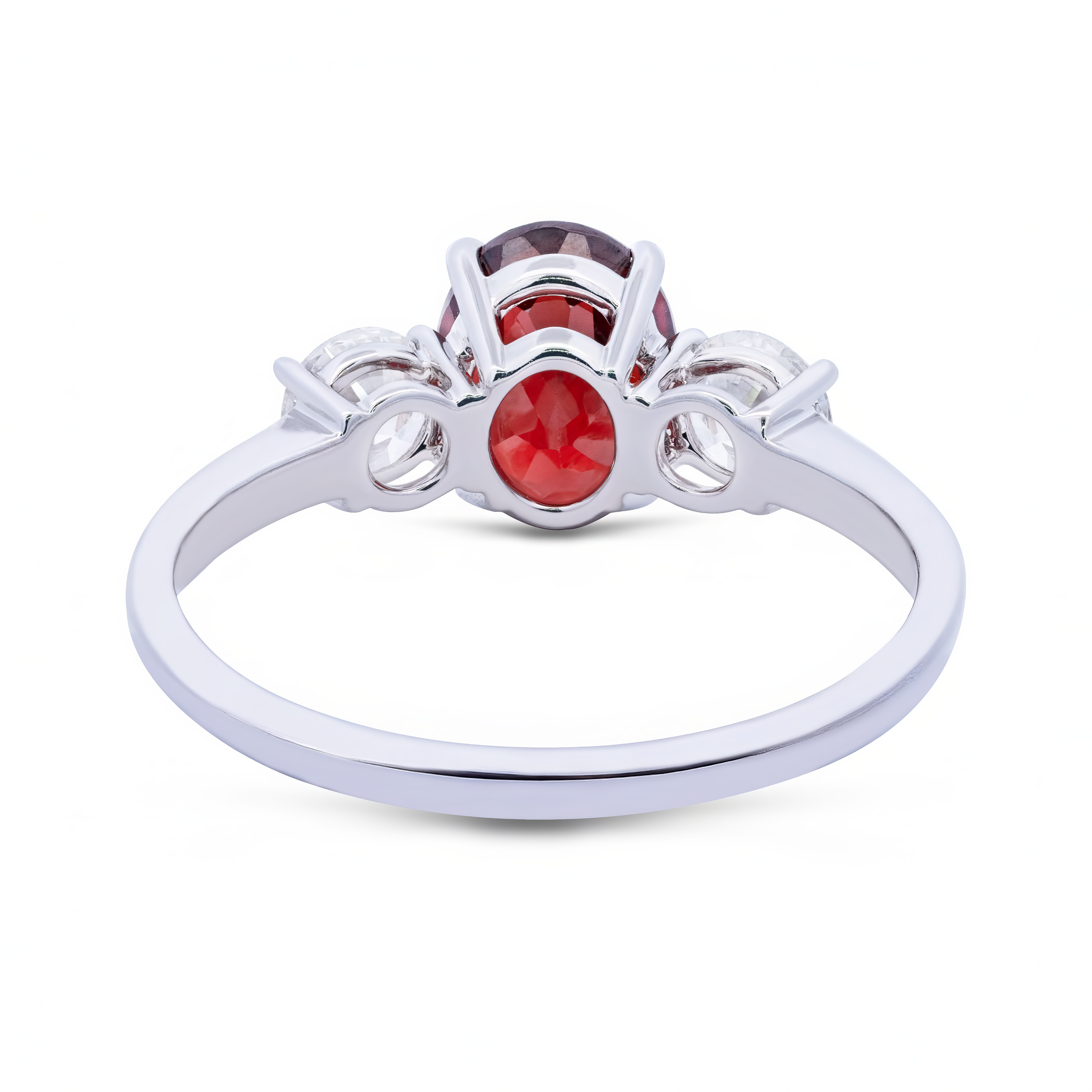 Threestone Garnet Ring - Palaces Jewellery