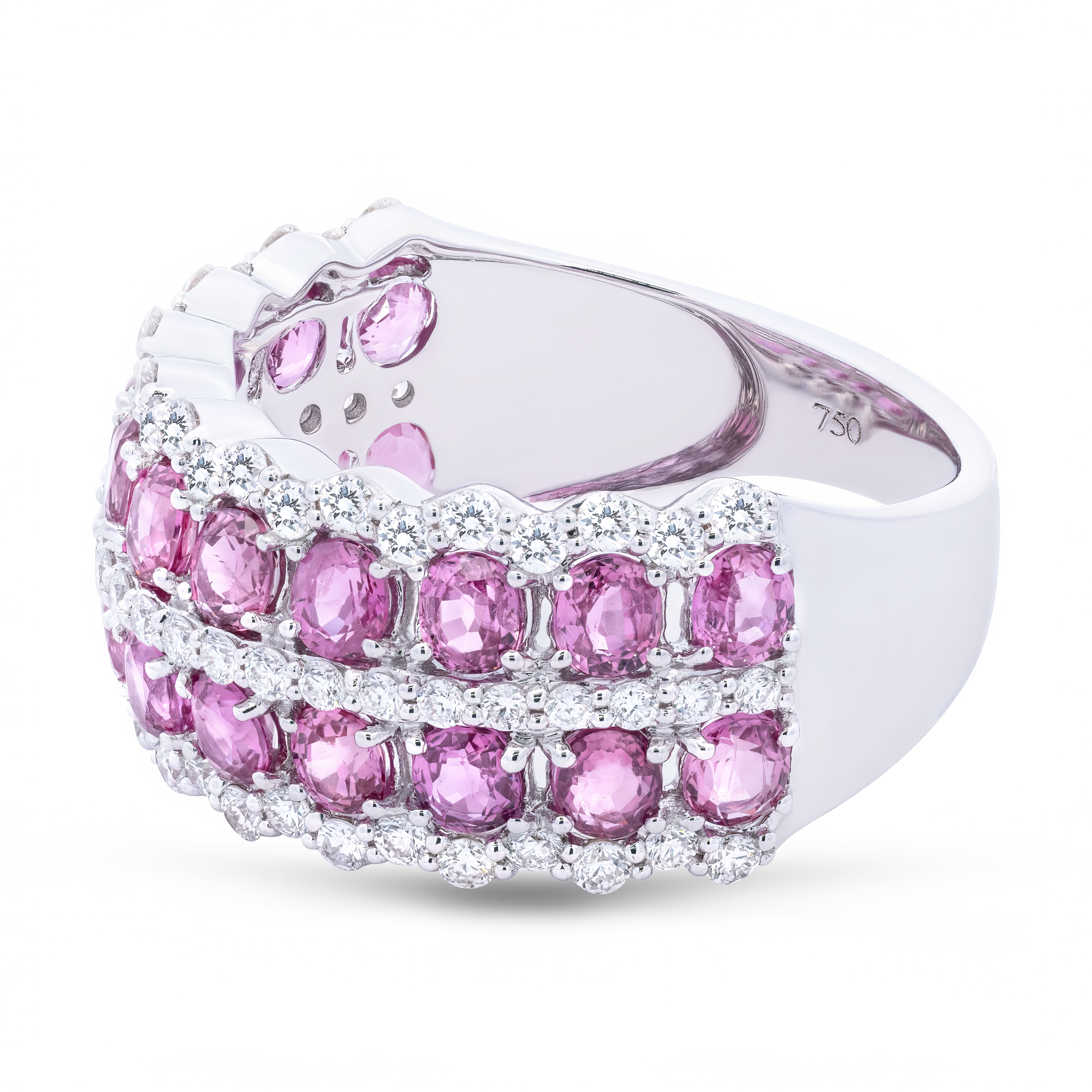 Triplerow Diamond Ring - Palaces Jewellery
