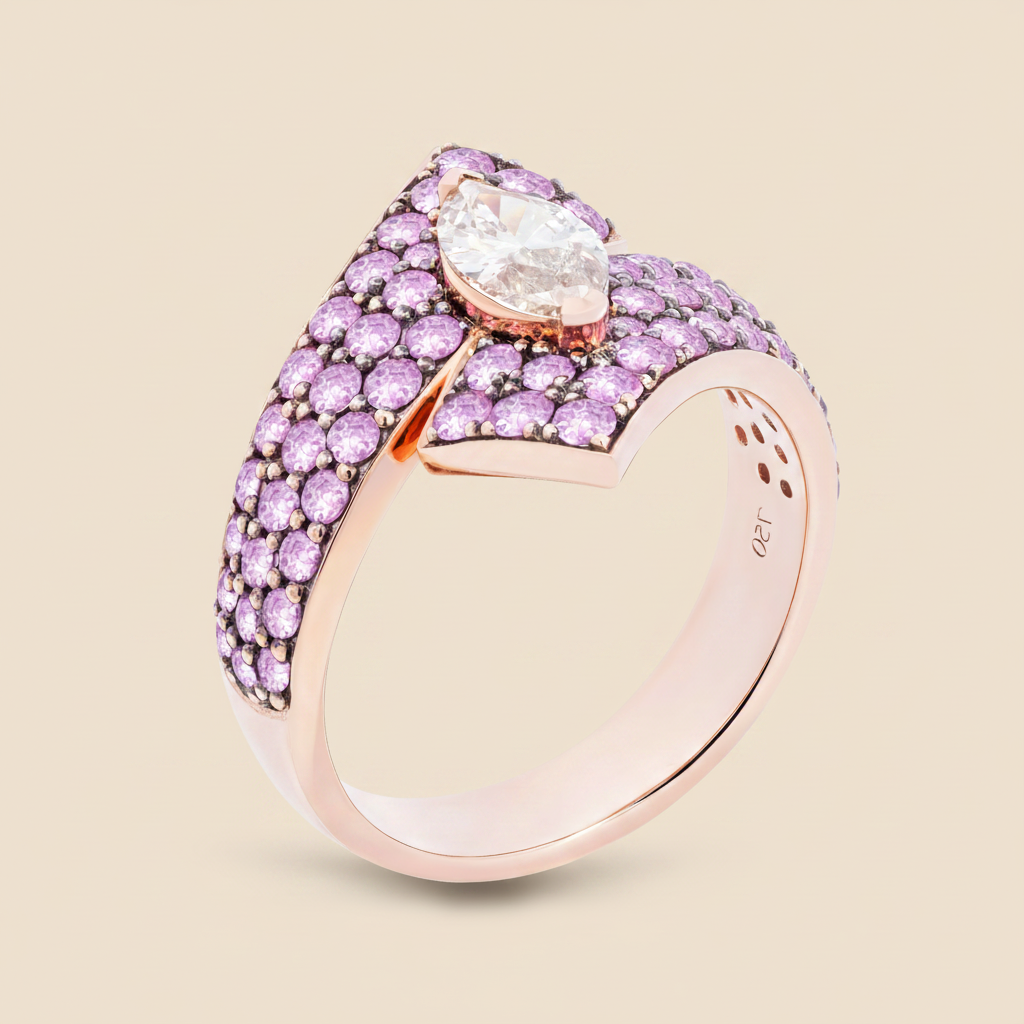 خاتم أوراق سماوية (Celestial Leaf Ring)