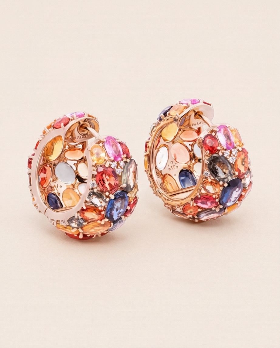 Rainbow Mosaic Earring