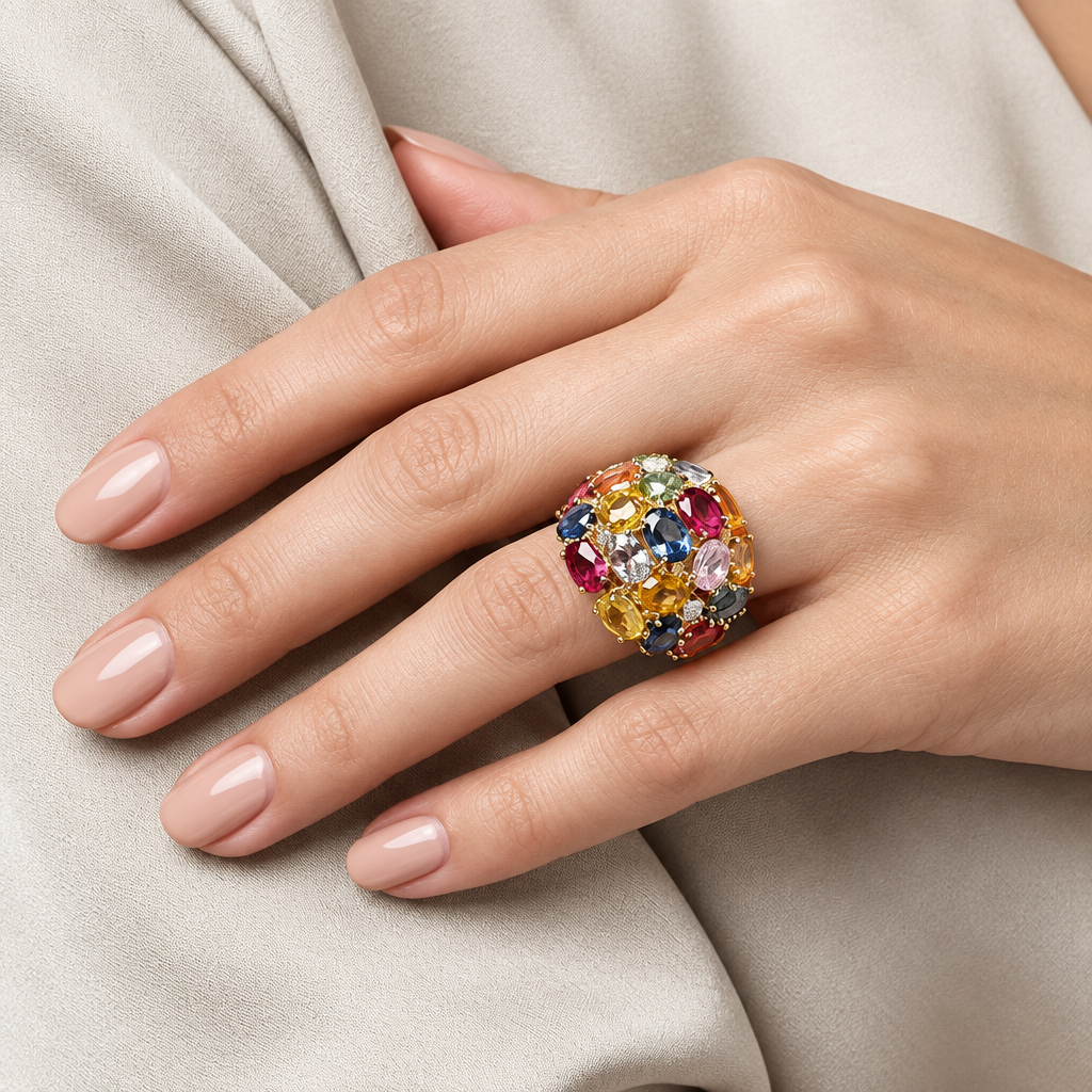 彩虹马赛克戒指 (Rainbow Mosaic Ring)