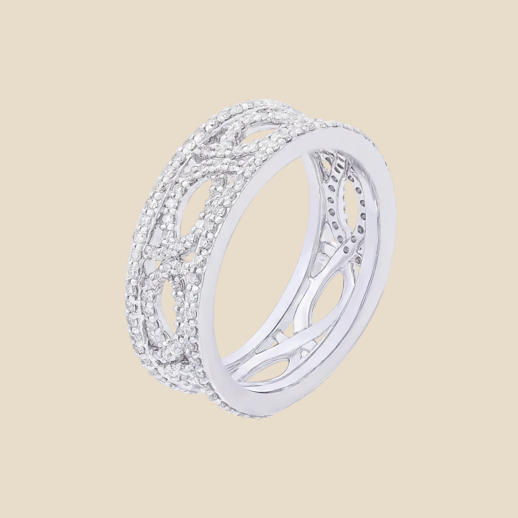 Diamond Filigree Band - Palaces Jewellery