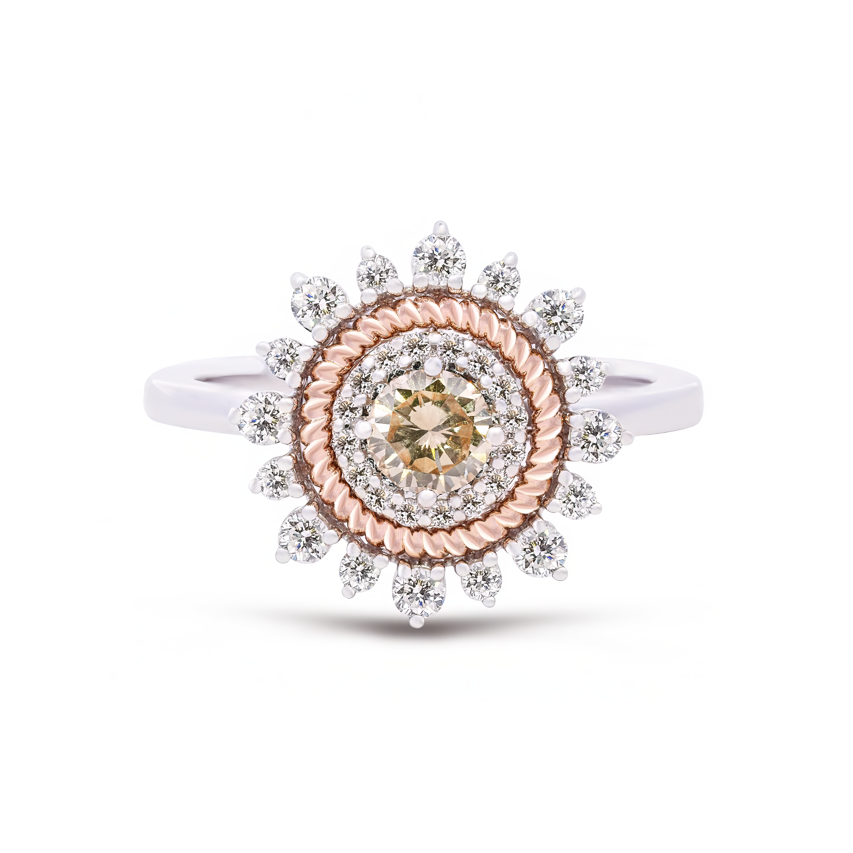 Sunburst Champagne Ring