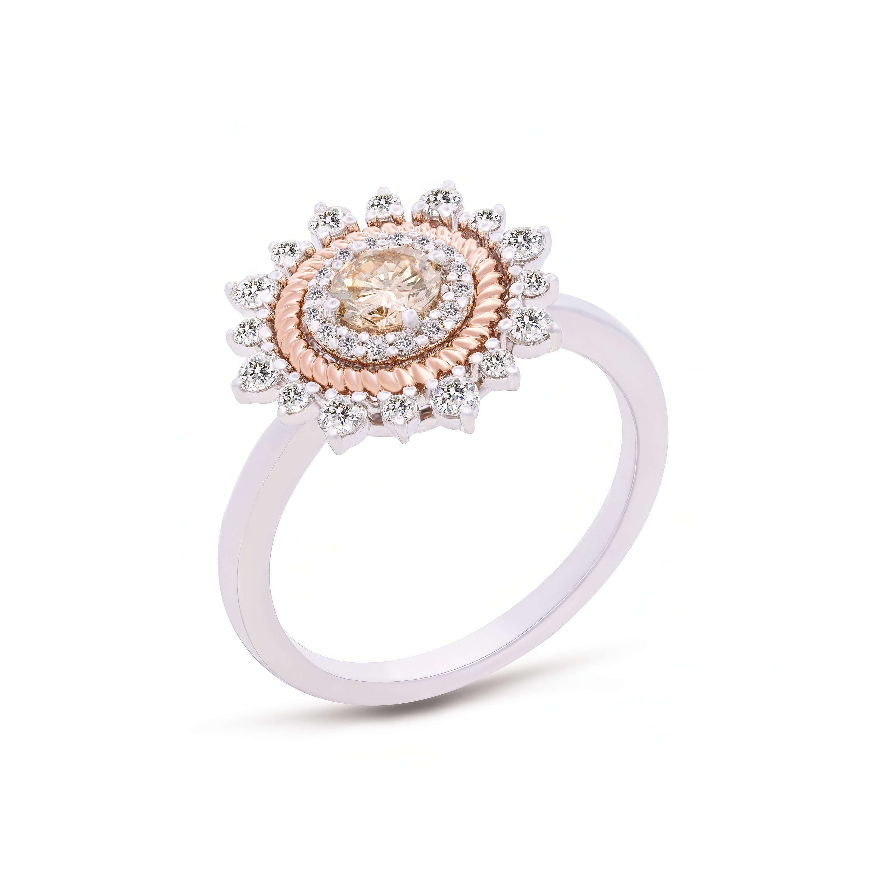 Sunburst Champagne Ring