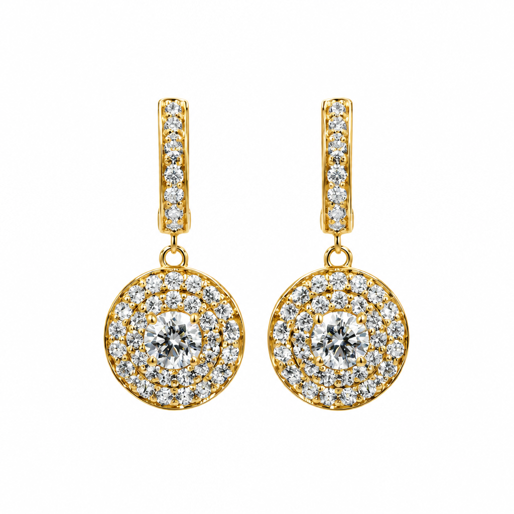 ต่างหูเพชรห้อย (Dangling Diamond Earring)