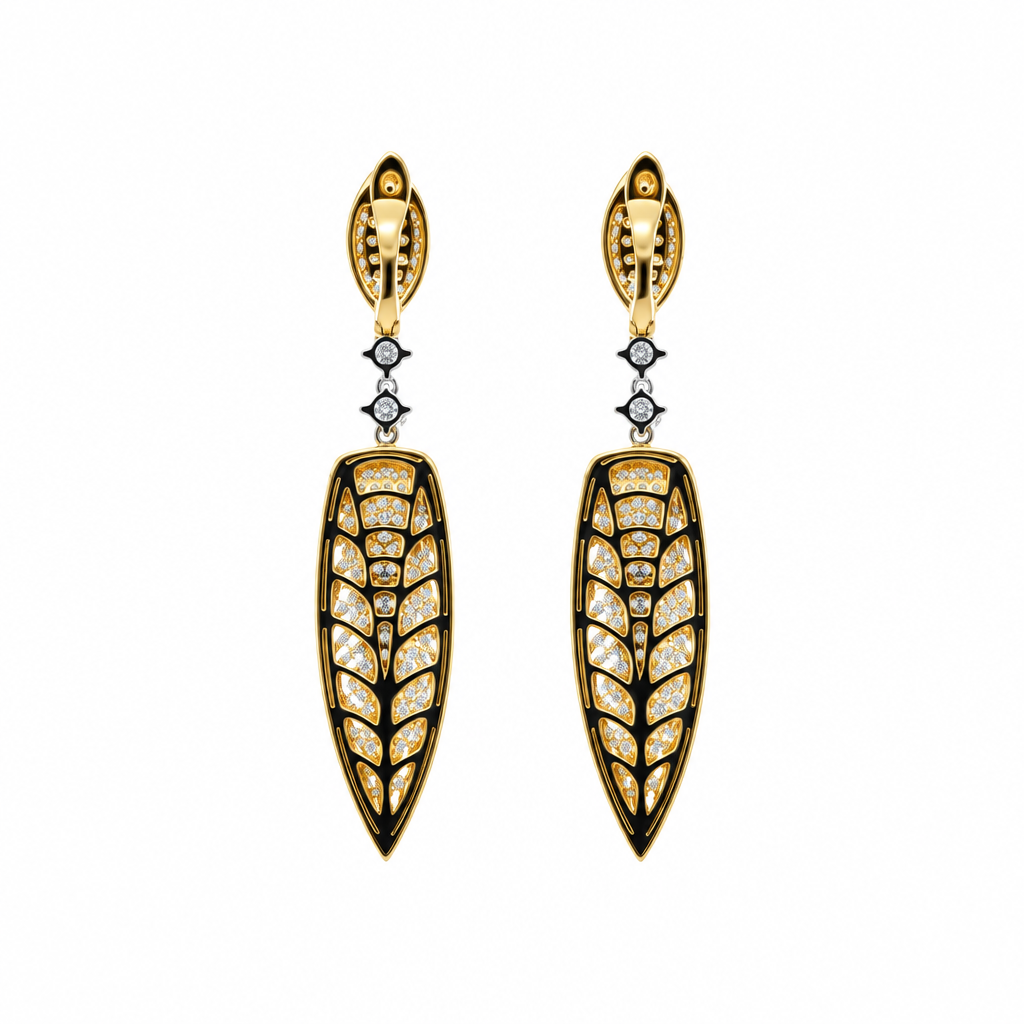 ต่างหูเพชรห้อย (Dangling Diamond Earring)