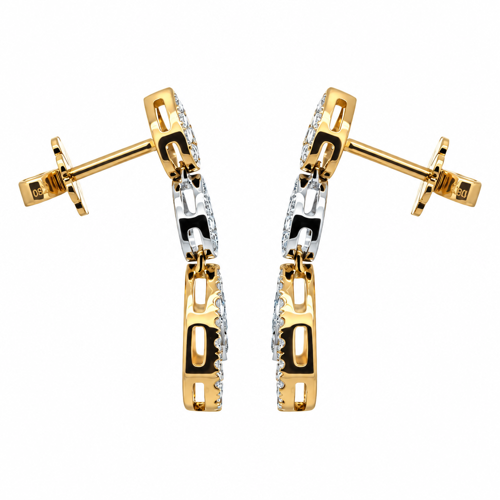 Boucle d'oreille pendante en diamant (Dangling Diamond Earring)