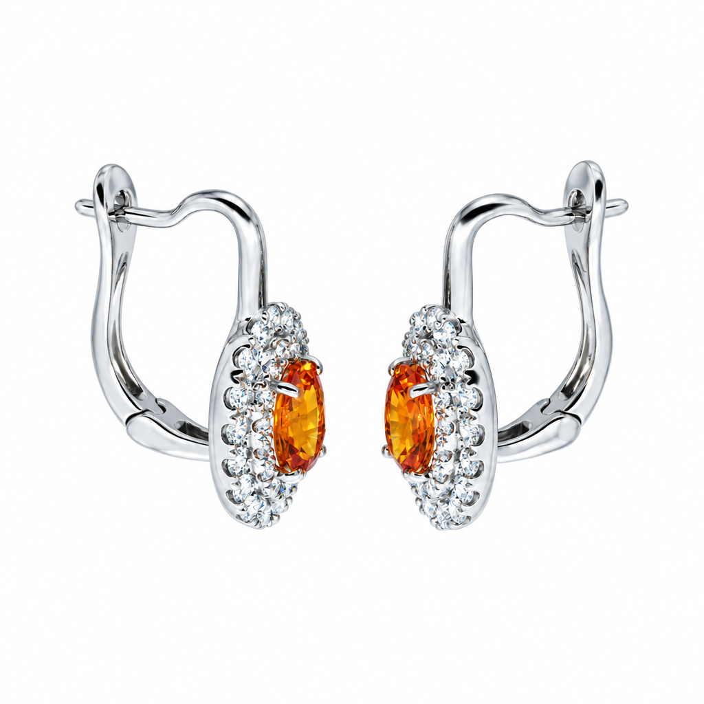 钻石英式锁耳环 (Diamond English Lock Earring)
