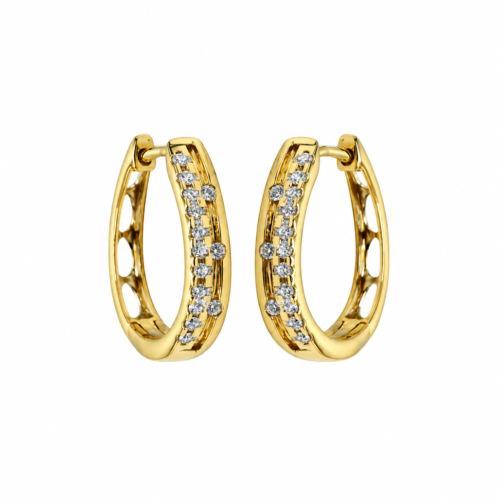 Hikaw ng Diamond Hoop