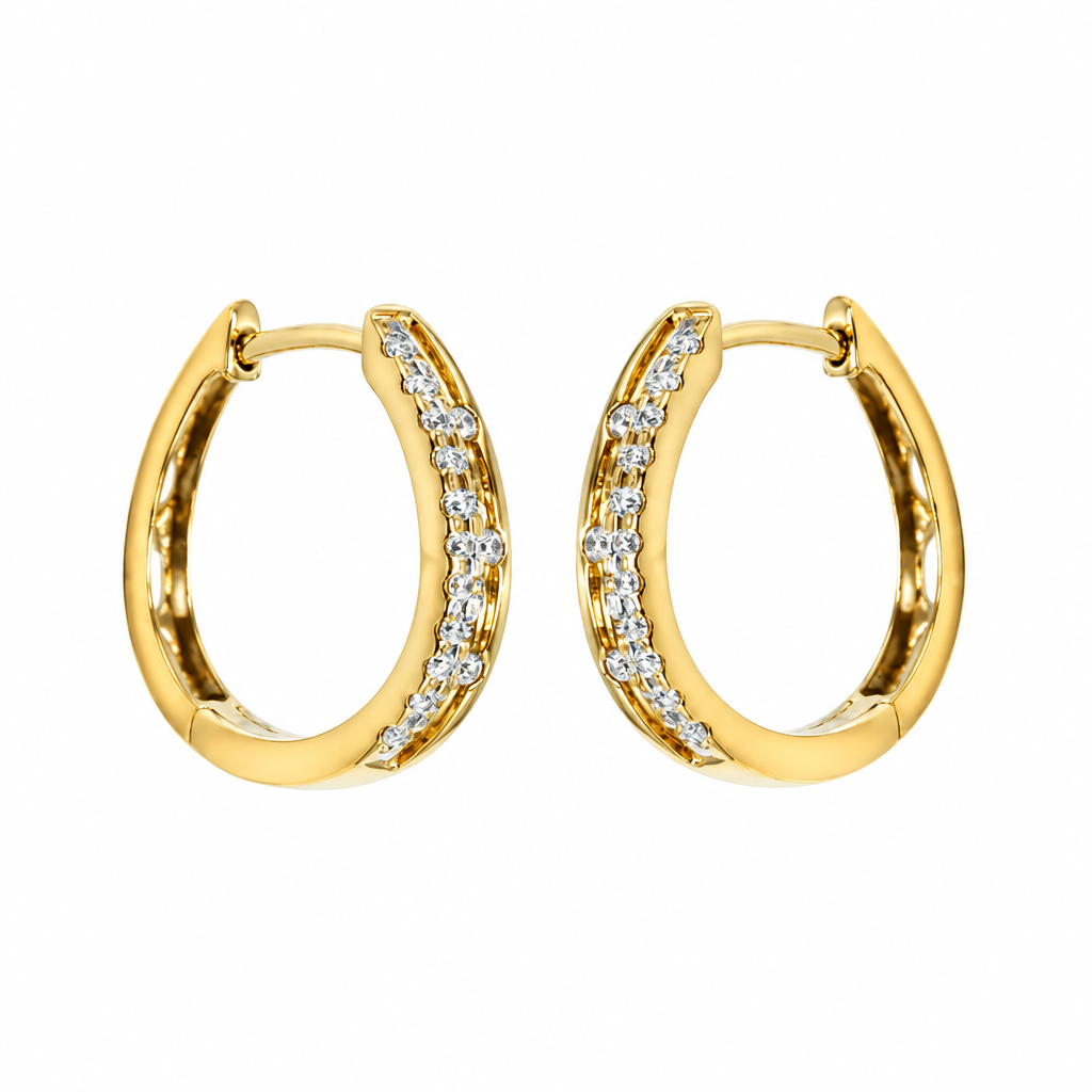 Hikaw ng Diamond Hoop