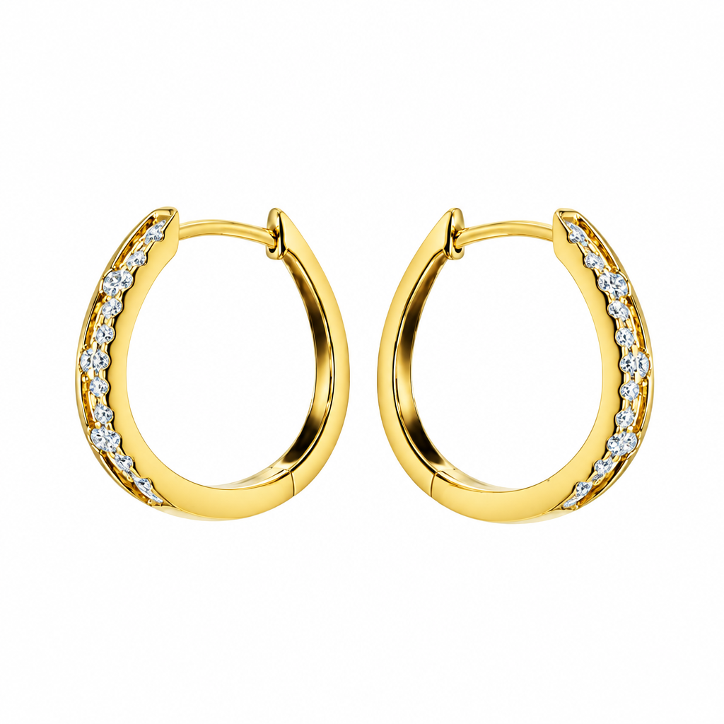 Hikaw ng Diamond Hoop