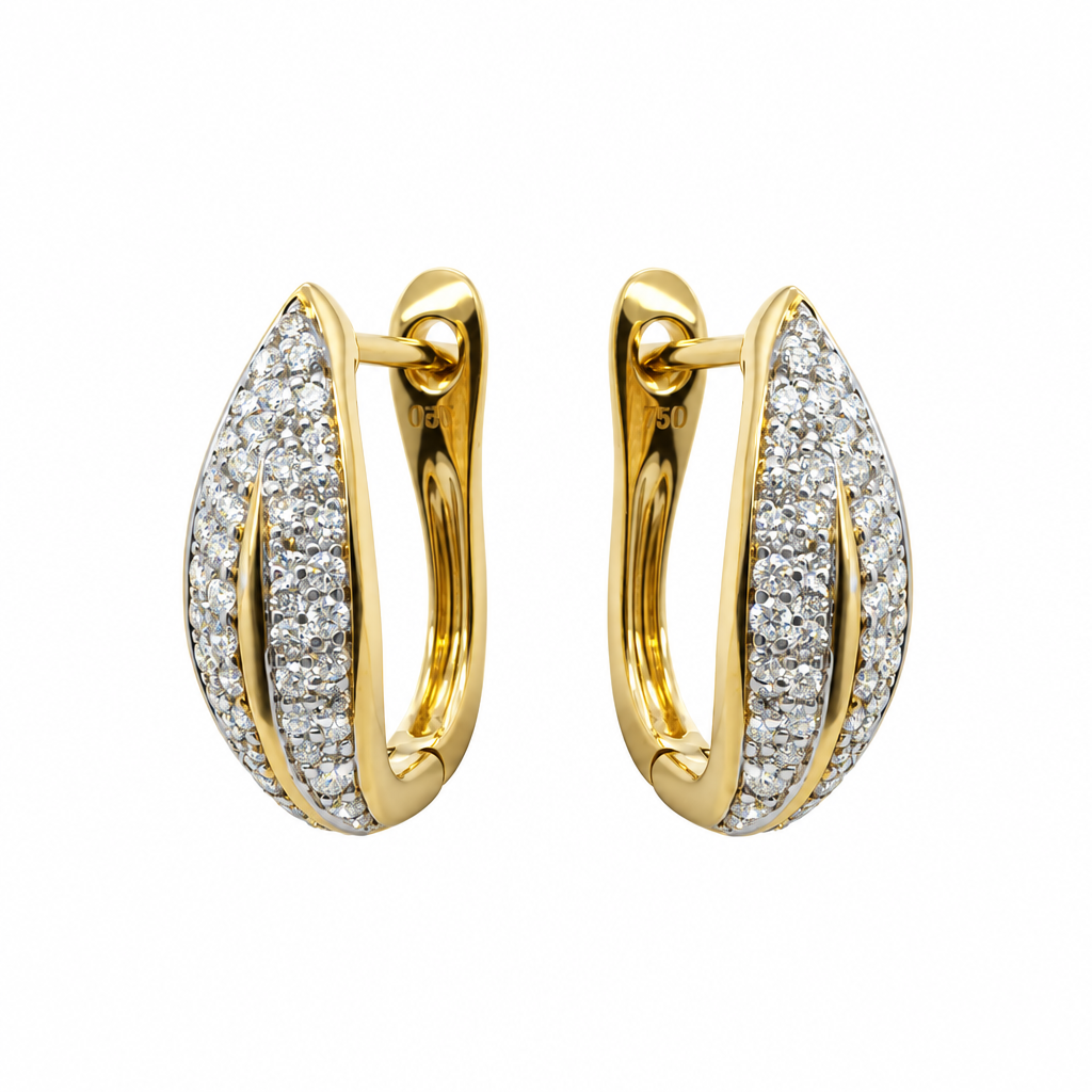 قرط ألماس إنجليزي بقفل (Diamond English Lock Earring)