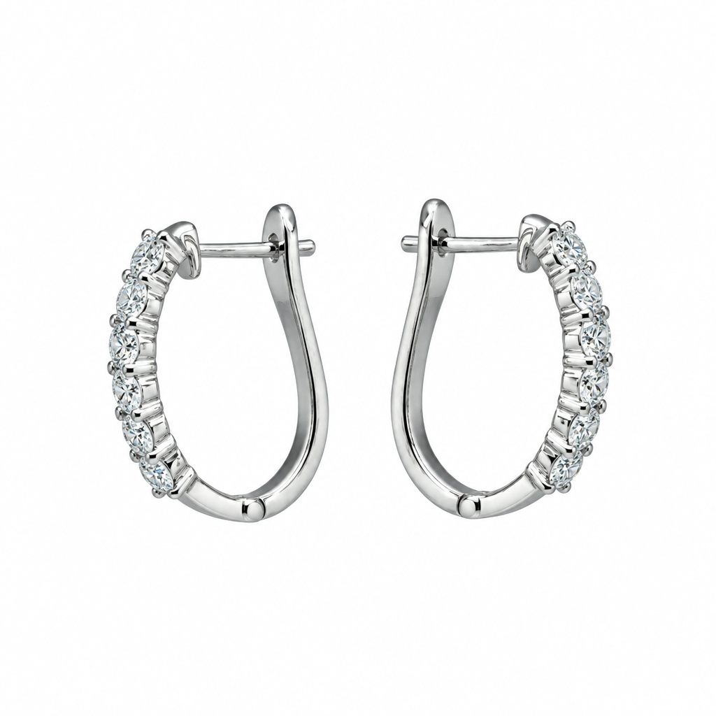 Diamond English Lock Earring