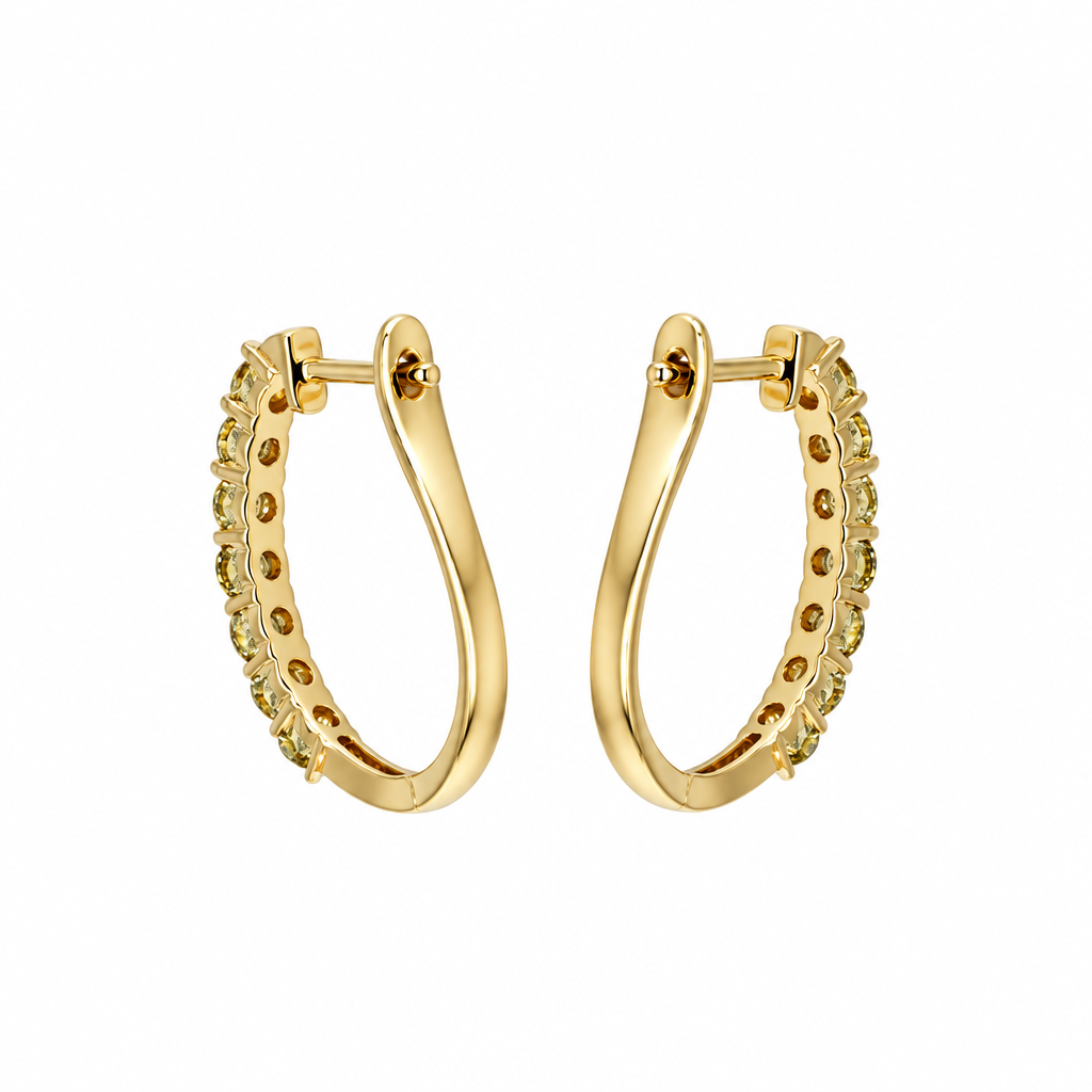 Diamond English Lock Earring