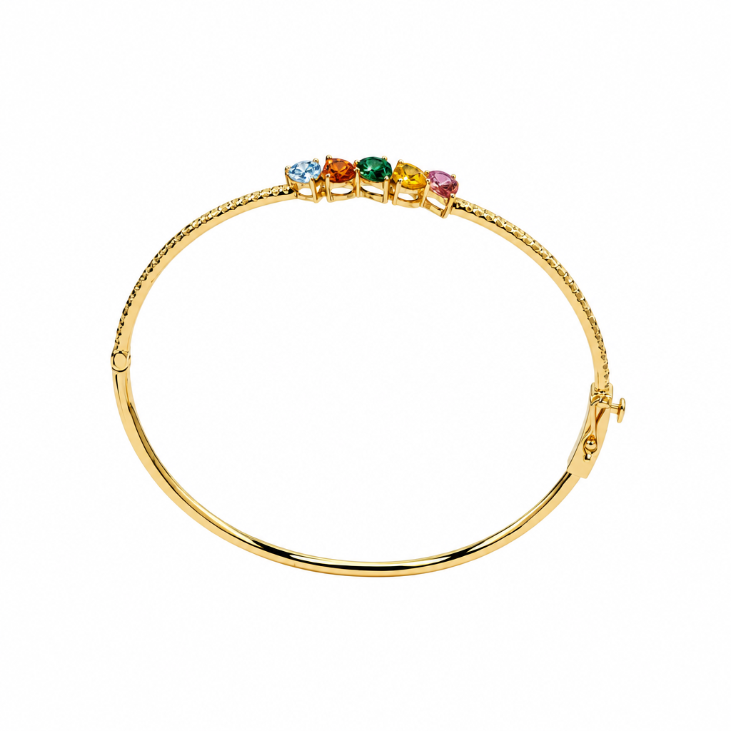 Bracelet jonc arc-en-ciel (Rainbow Bangle Bracelet)
