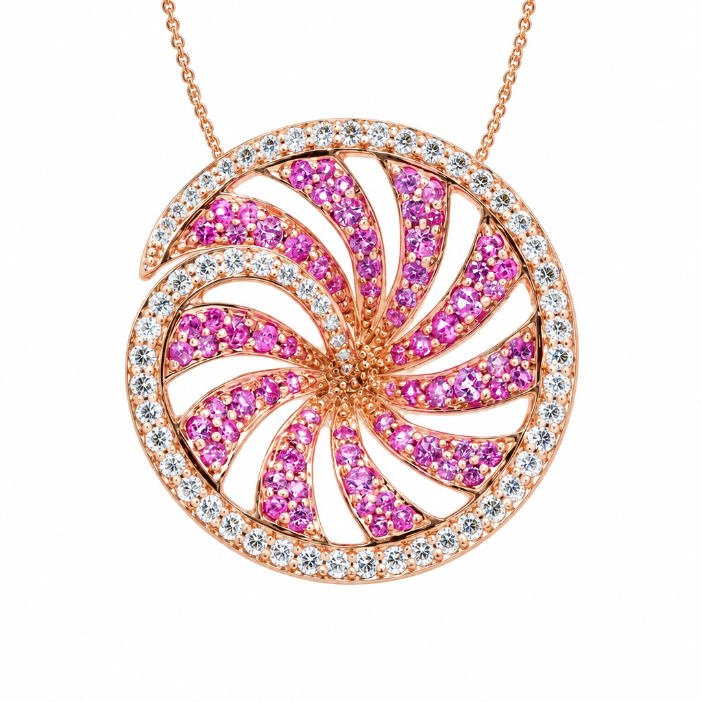 Pendentif Tourbillon de Roses (Rose Whirl Pendant)