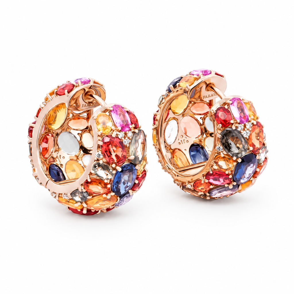 Rainbow Mosaic Earring