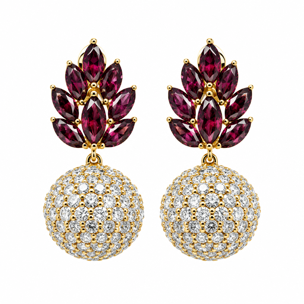 吊坠钻石耳环 (Dangling Diamond Earring)