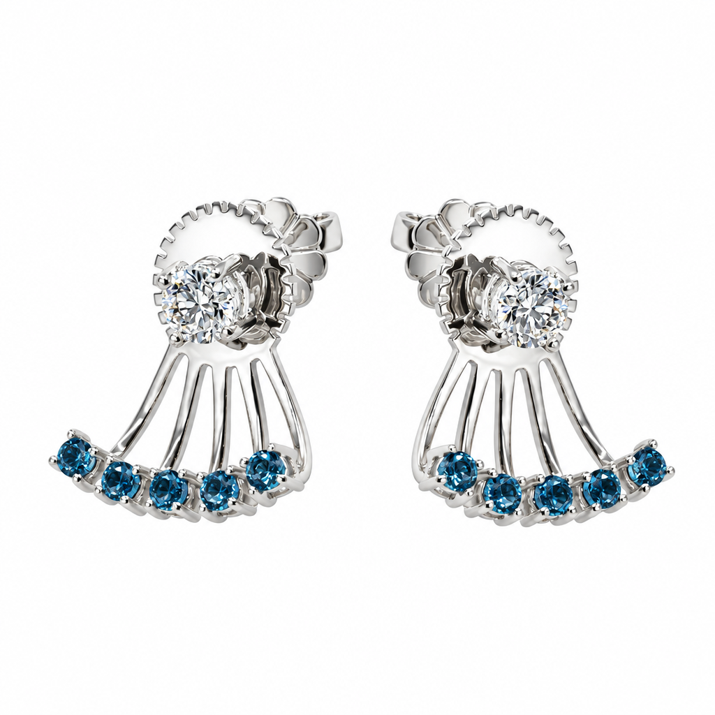 Boucle d'oreille demi-boucle en diamant (Half Loop Diamond Earring)
