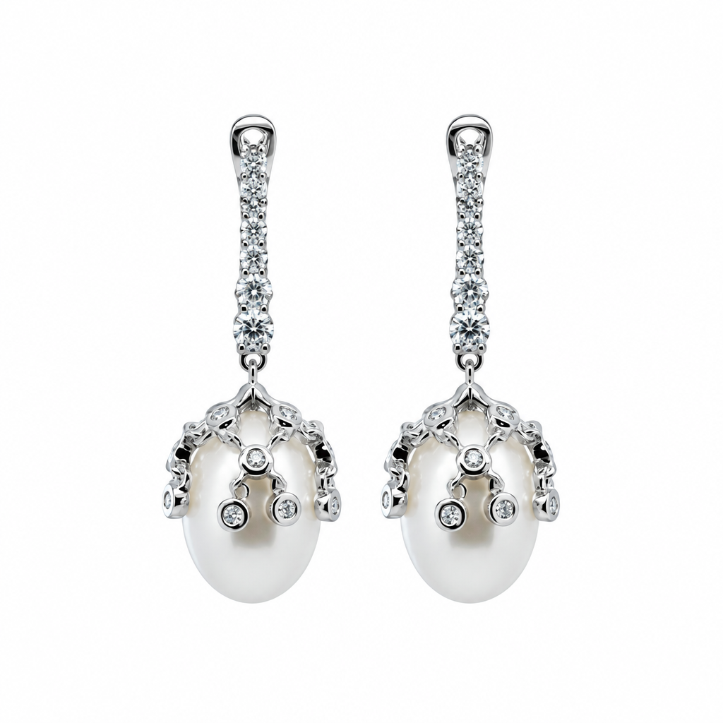 Boucle d'oreille pendante en diamant (Dangling Diamond Earring)