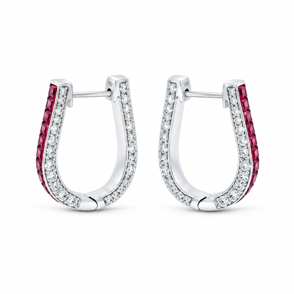 Pendiente de elegancia carmesí (Crimson Elegance Earring)