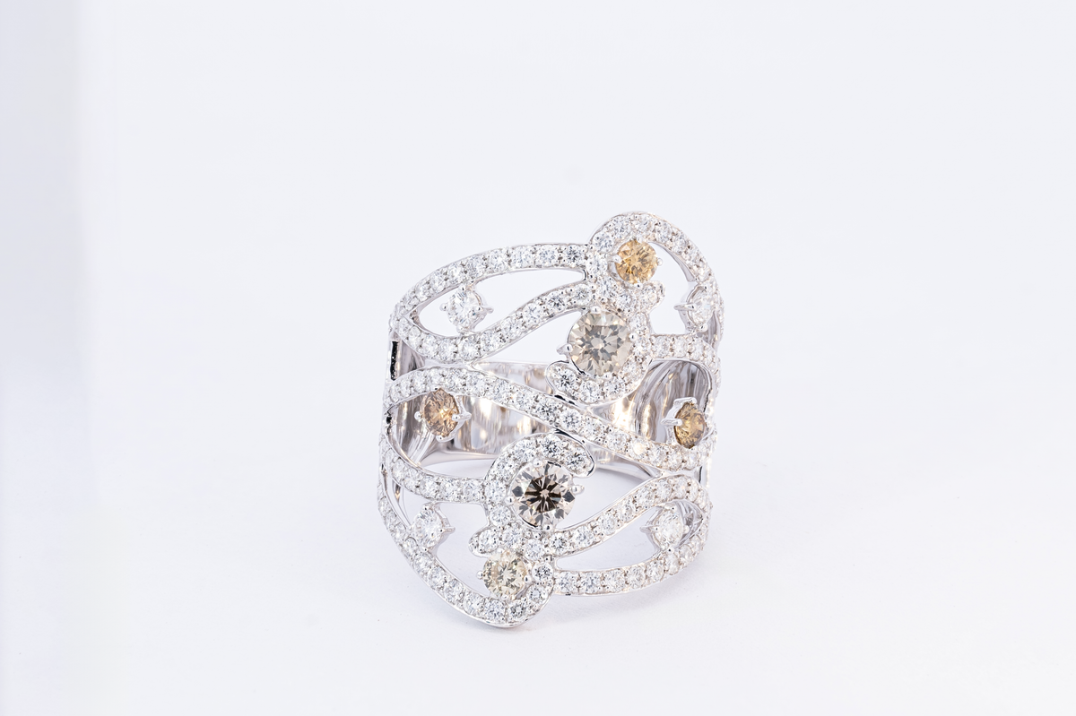Golden Harmony Diamond Ring - Palaces Jewellery