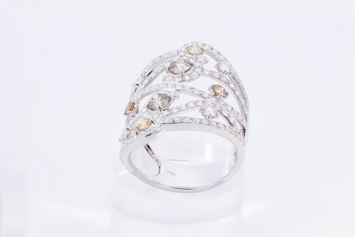 Golden Harmony Diamond Ring - Palaces Jewellery