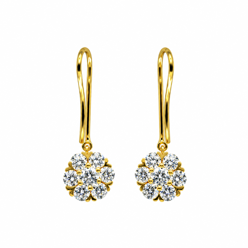 Pendiente colgante de diamantes (Dangling Diamond Earring)