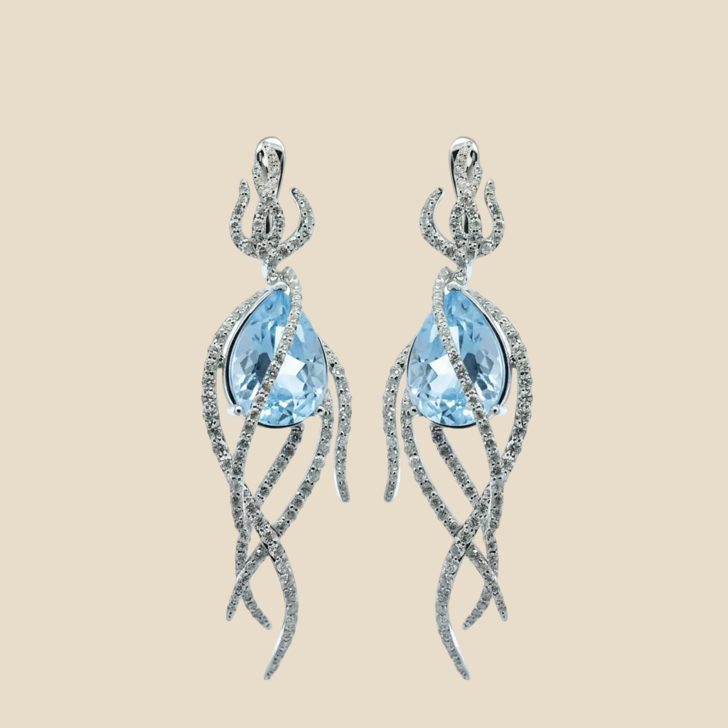 Ocean Flame Earrings - Palaces Jewellery