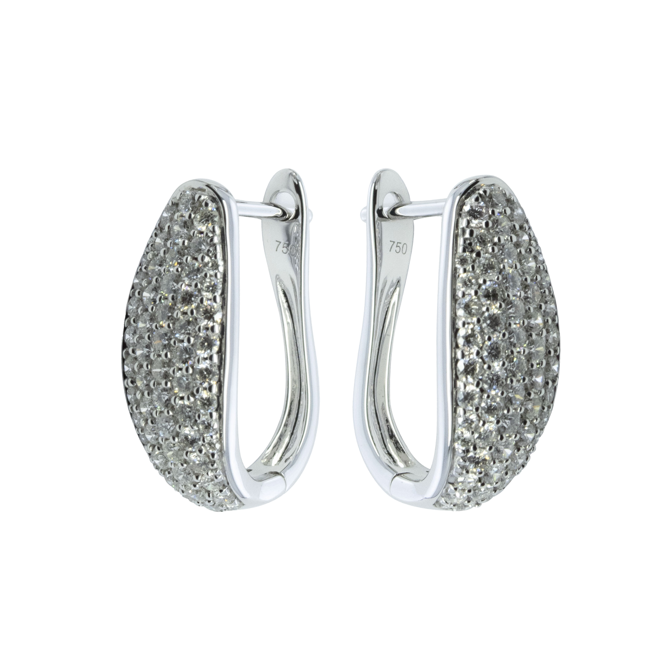 Huggie Pave Earring - Palaces Jewellery