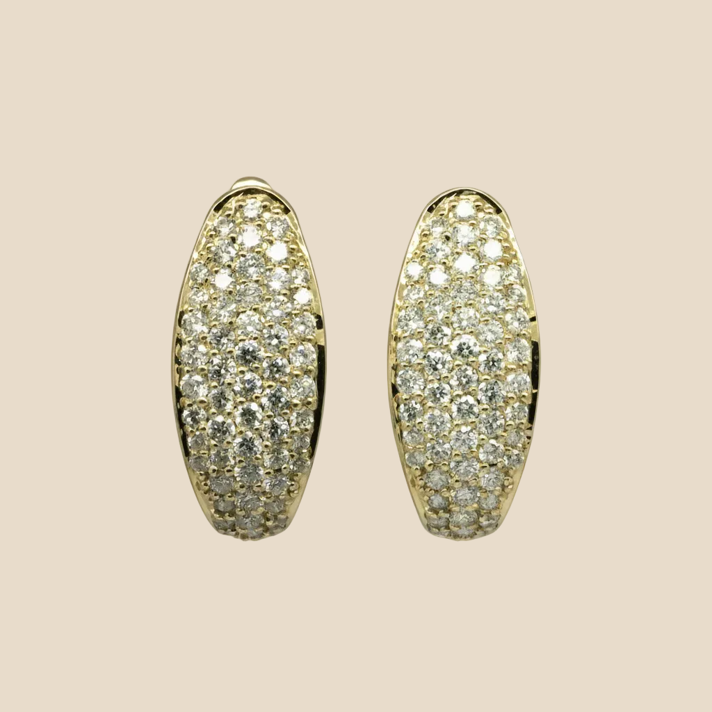 Huggie Pave Earring - Palaces Jewellery