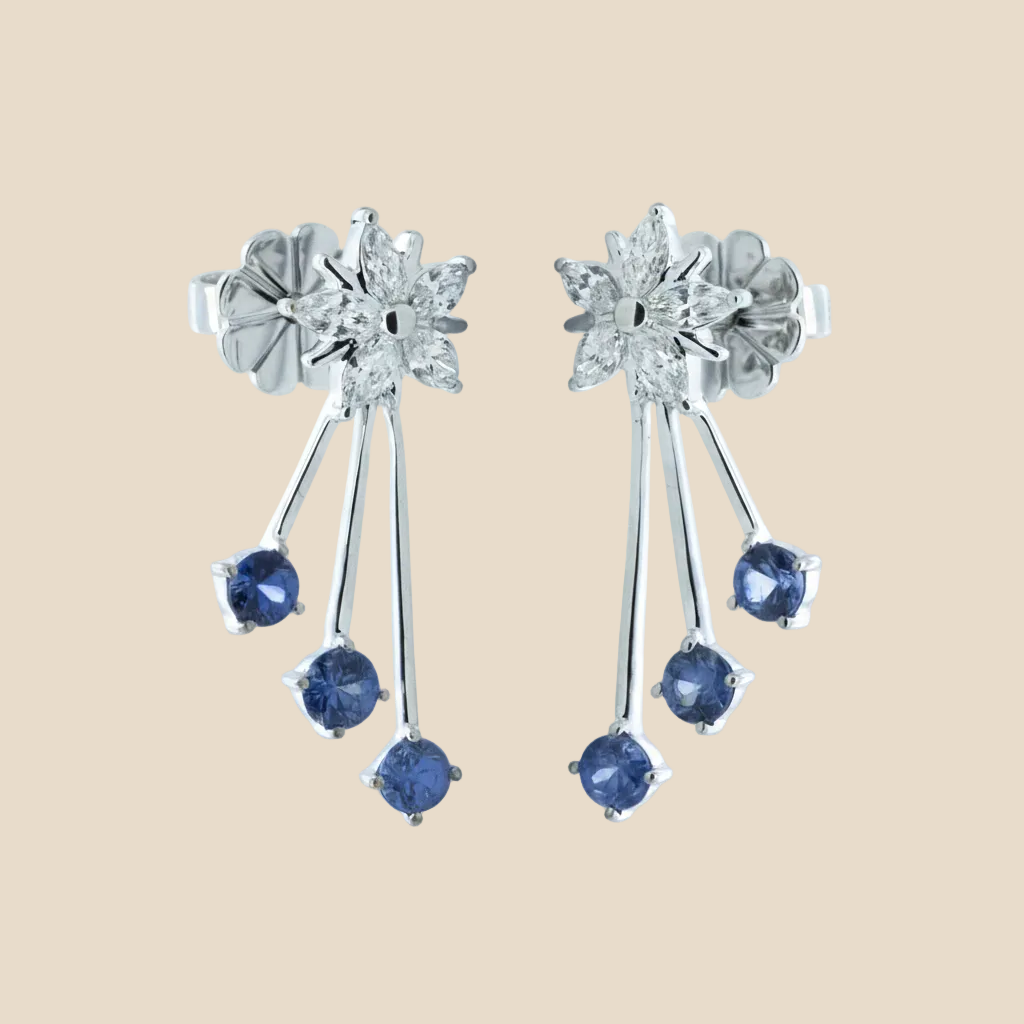 Floral Cascade Earring - Palaces Jewellery
