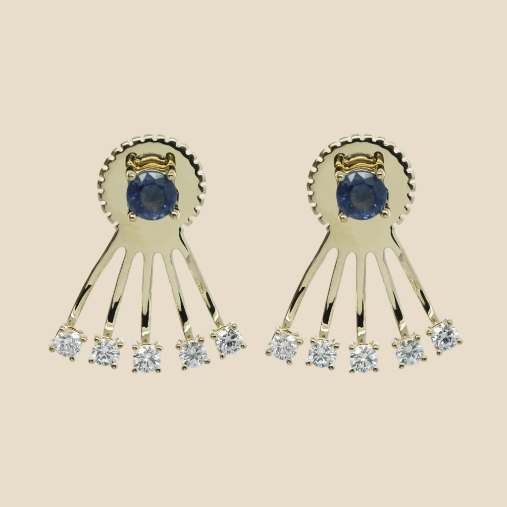 Celestial Fan Earrings - Palaces Jewellery