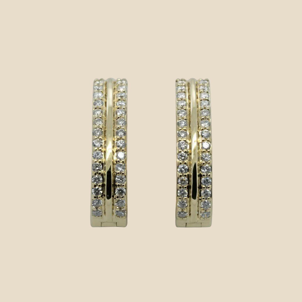 Double Row Hoop - Palaces Jewellery