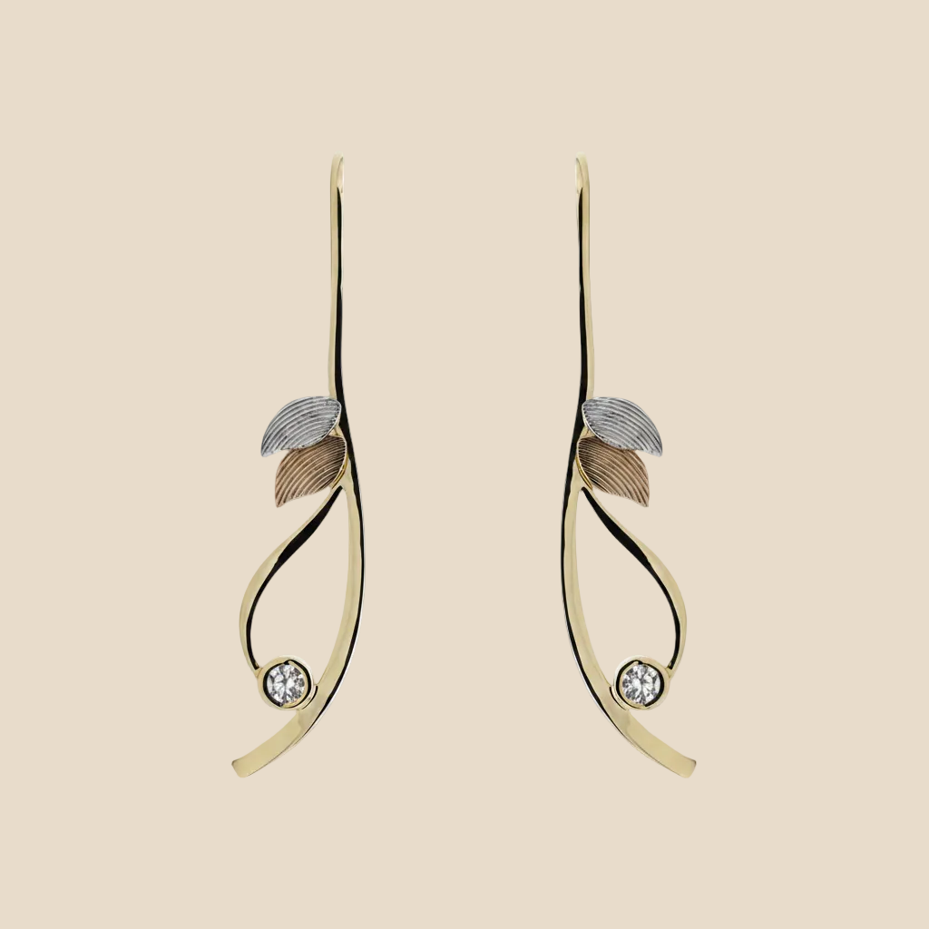 Vine Leaf Earrings - Palaces Jewellery