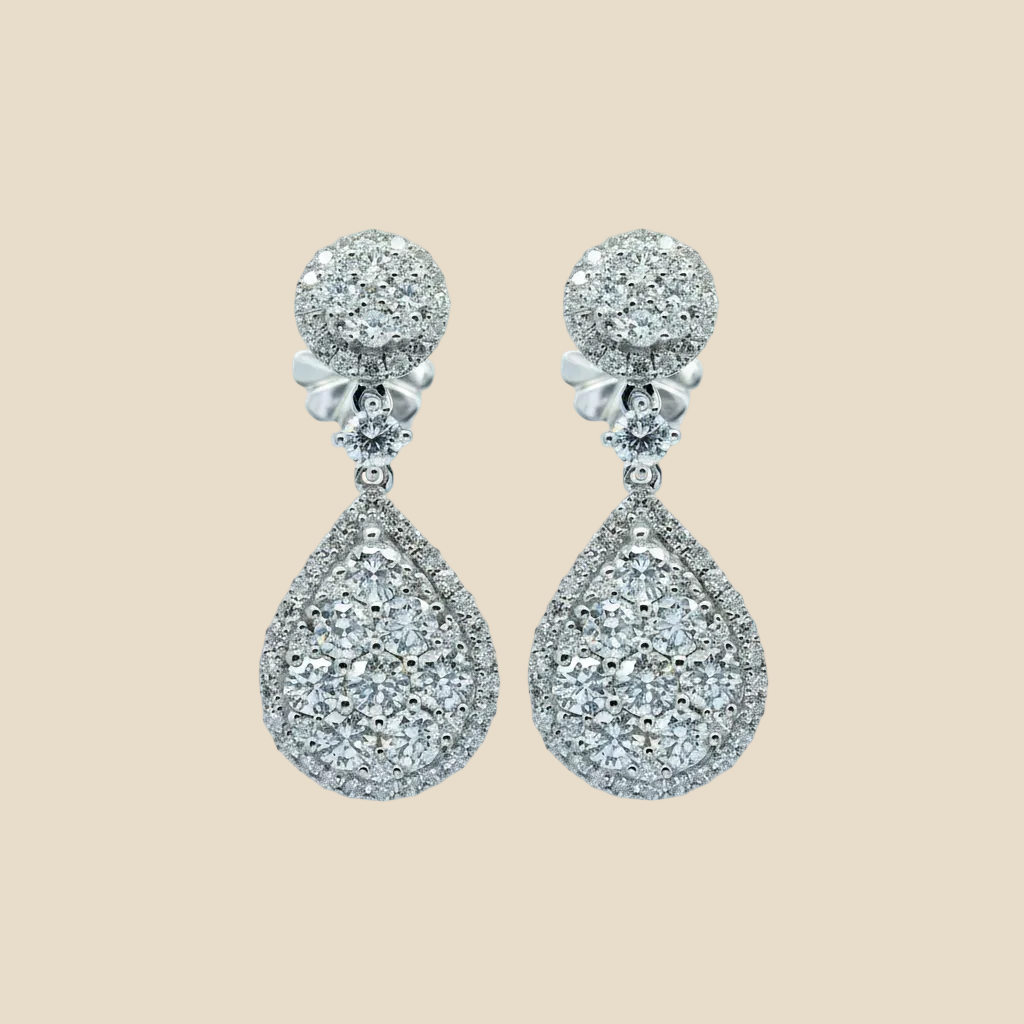 Teardrop Dangle Stud - Palaces Jewellery
