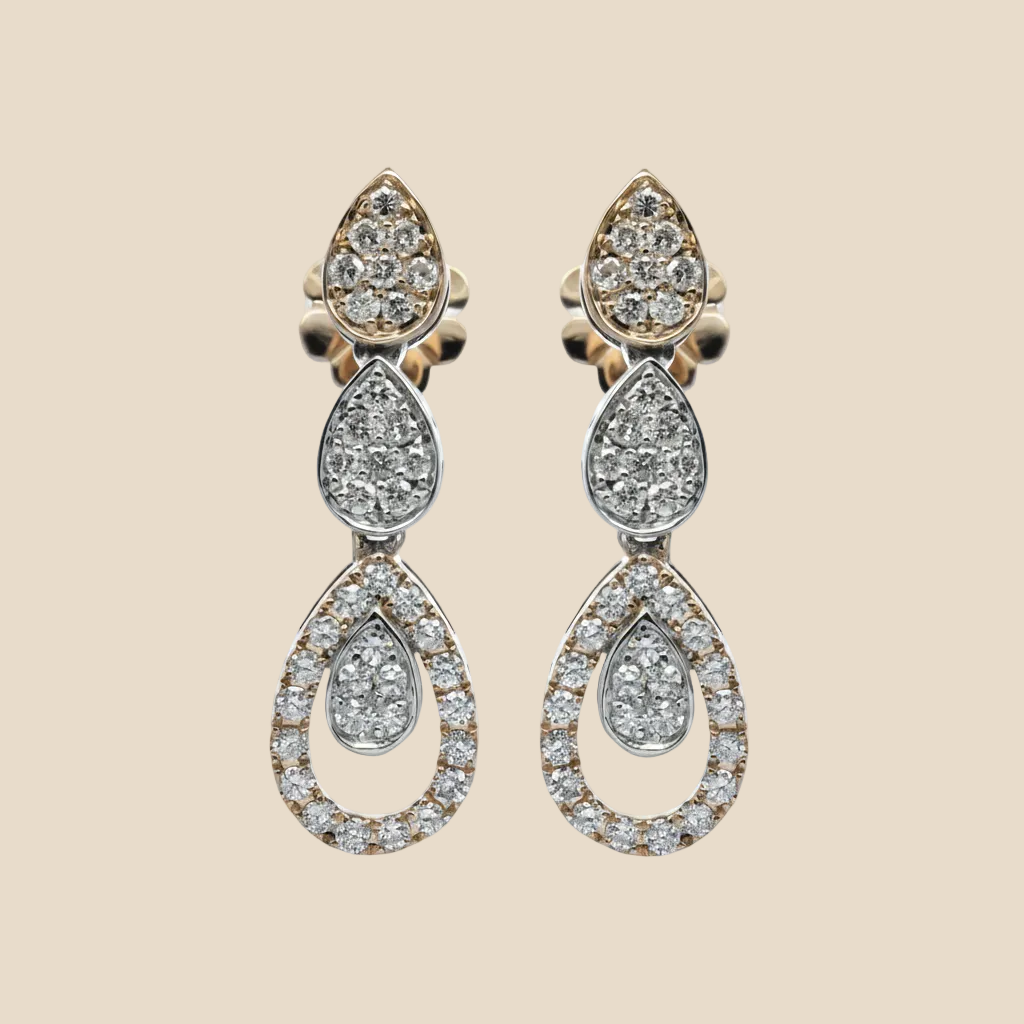 Triple Teardrop Earring - Palaces Jewellery