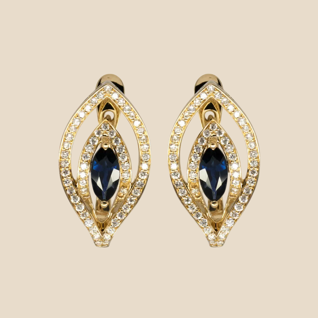 Marquise Sapphire Earring - Palaces Jewellery